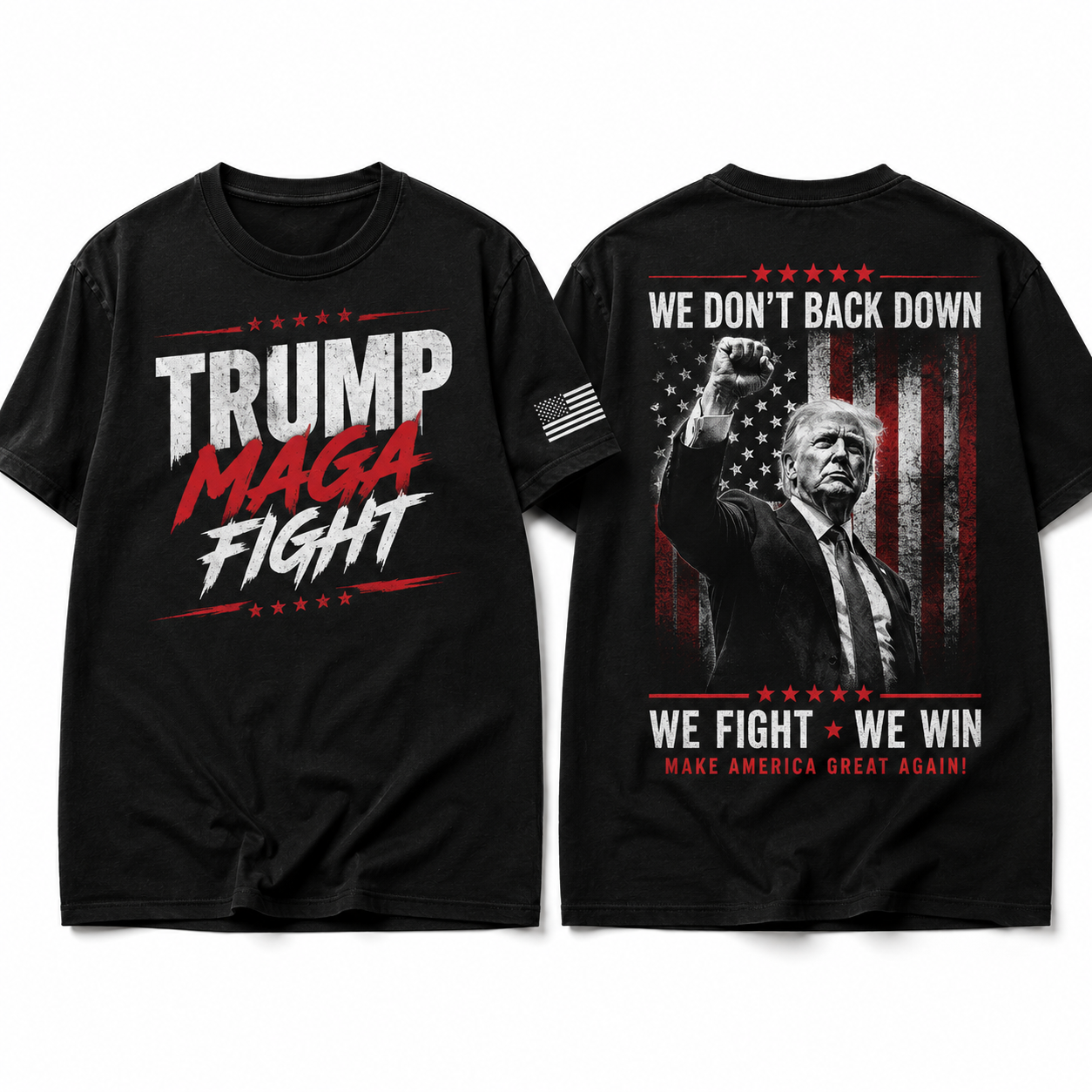 Trump MAGA Fight Black T-Shirt